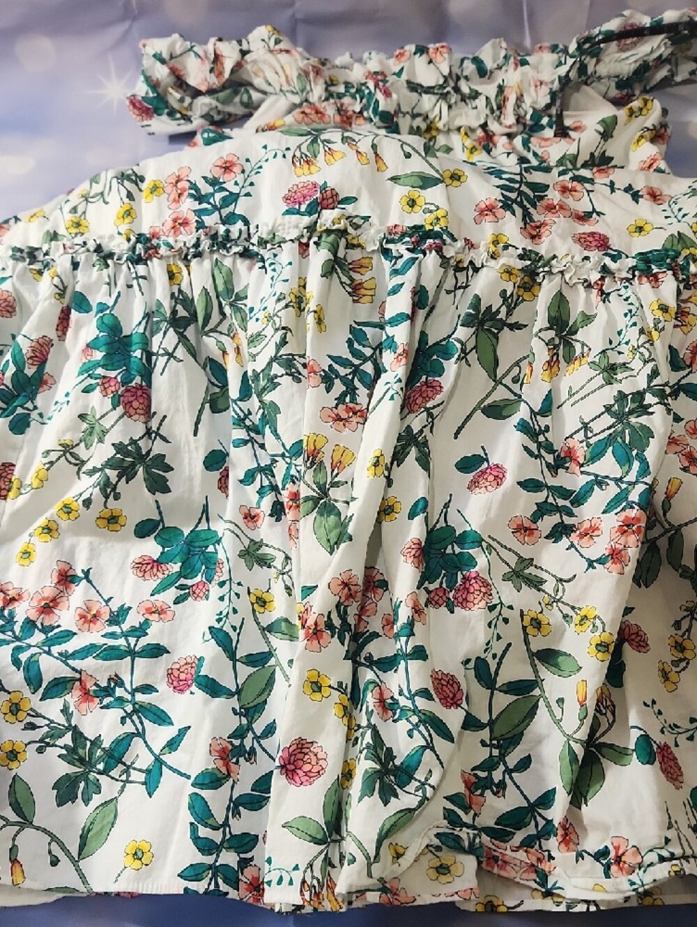 Nautica Jeans Women’s Floral Maxi Dress With On Or Off Shoulder 💯% Cotton - Picture 7 of 12